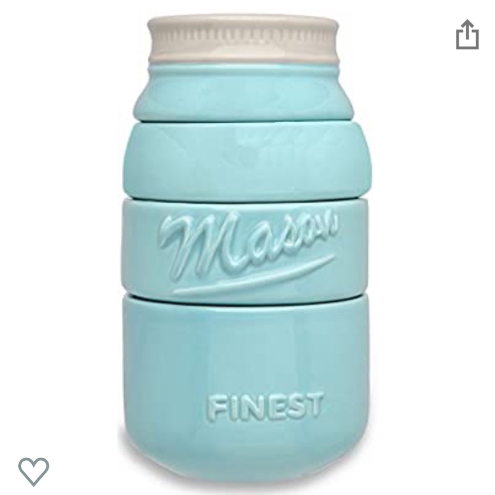 Rustic farmhouse blue mason jar measuring cup set